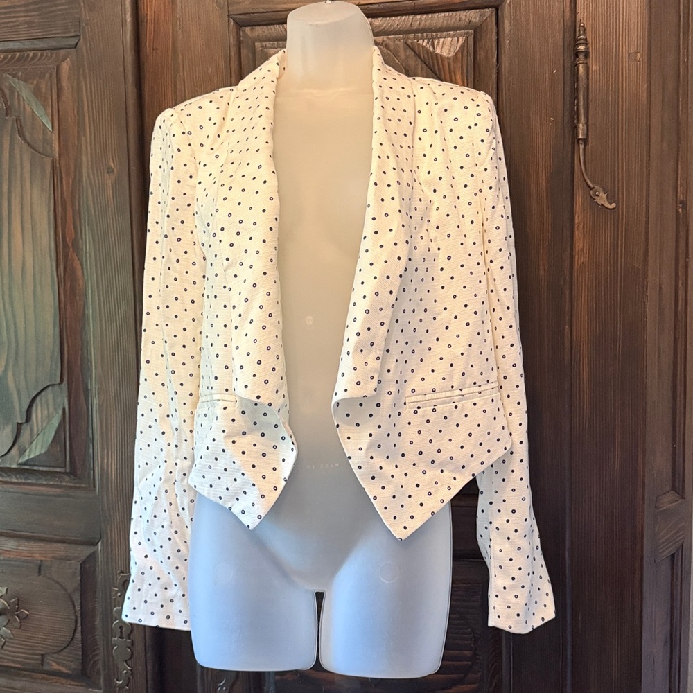 ANTHROPOLOGIE CARTONNIER Polka Dot Blazer Medium